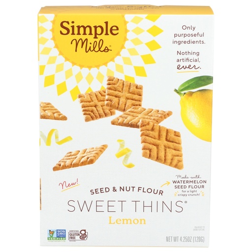[208696-BB] Simple Mills Sweet Thins Lemon 4.25oz