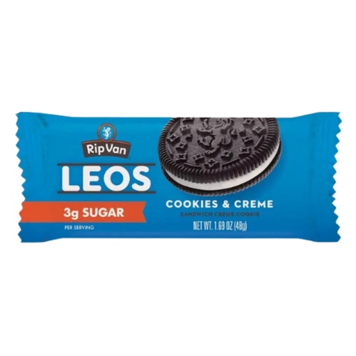 [208705-BB] Rip Van Leos Cookies & Creme Sandwich Cookies 1.69oz