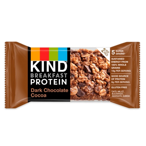 [208709-BB] Kind Breakfast Dark Chocolate Cocoa Protein Bars 1.76oz
