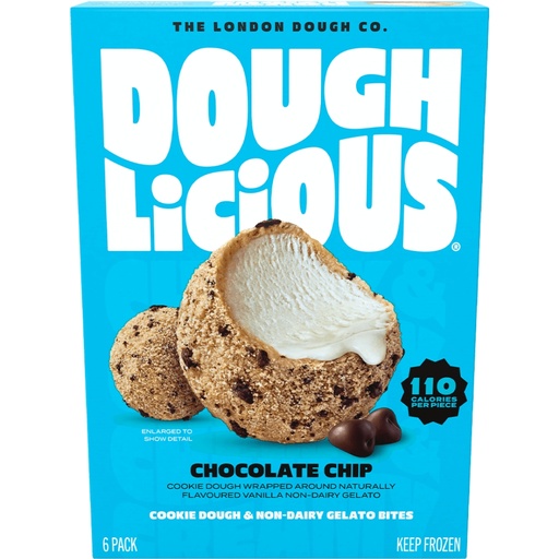 [208724-BB] Doughlicious Chocolate Chip Cookie Dough Gelato Bites 6.77oz