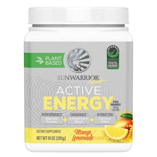 [208736-BB] Sun Warrior Active Energy Pre-Workout Mango Lemonade 10oz