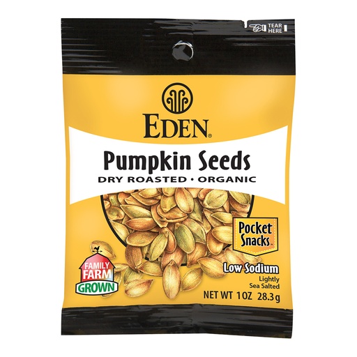 [208757-BB] Eden Foods Organic Roasted and Salted Pumpkin Seeds 1oz