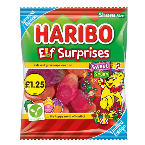 [208789-BB] Haribo Elf Surprises Sweet or Sour 140g