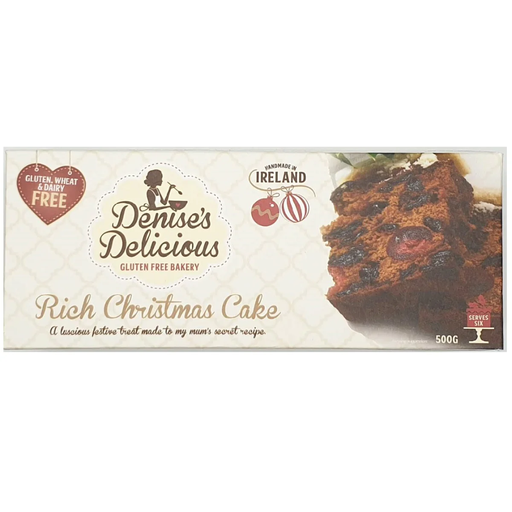 [208854-BB] Denise's Delicious Gluten Free Rich Christmas Cake 500g