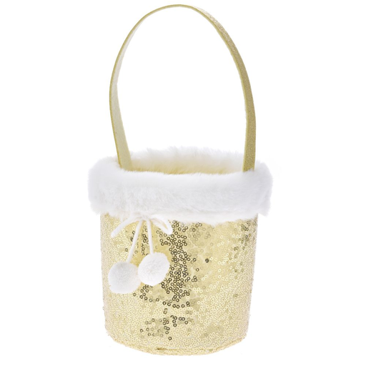[208948-BB] Bucket Gift Bag Gold 5in