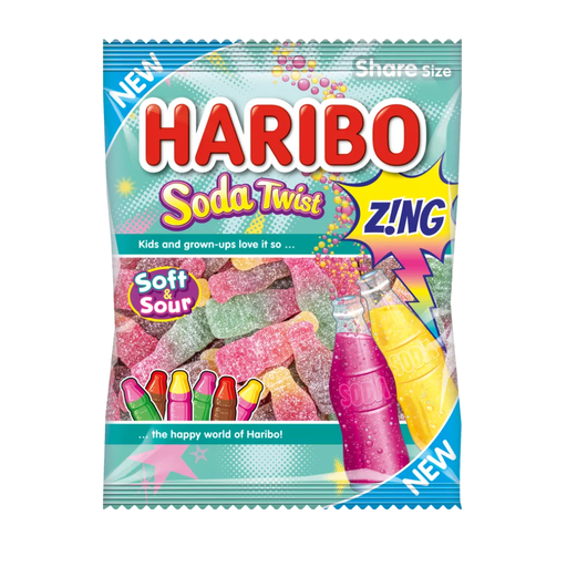 [208952-BB] Haribo Soda Twist Zing 176g
