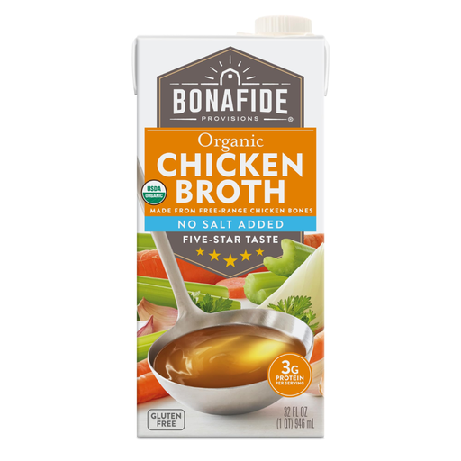 [209011-BB] Bonafide Provisions No Added Salt Chicken Broth 32oz