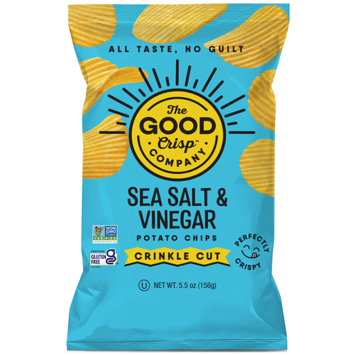 [209056-BB] The Good Crisp Company Crinkle Cut Sea Salt & Vinegar Chips 5.5oz