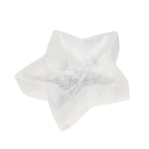 [209100-BB] Star Shaped Selenite Bowl 10cm