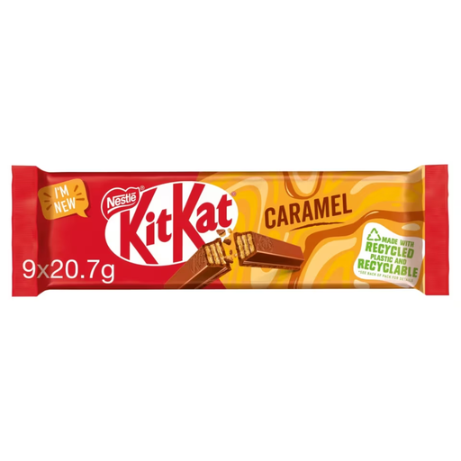 [209153-BB] KitKat Two Finger Caramel 9pk 186g