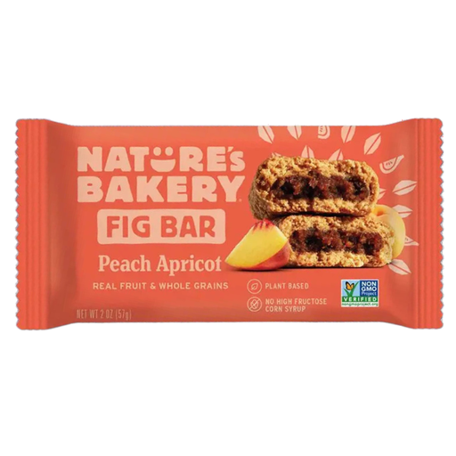 [209157-BB] Nature's Bakery Whole Wheat Fig Bar Peach Apricot 2oz