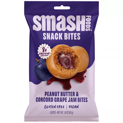 [209166-BB] Chia Smash Snack Bites Peanut Butter & Grape Jam 1.8oz