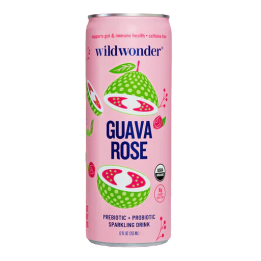 [209179-BB] Wildwonder Prebiotic + Probiotic Sparkling Drink Guava Rose 12oz