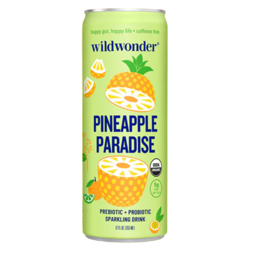 [209181-BB] Wildwonder Prebiotic + Probiotic Sparkling Drink Pineapple Paradise 12oz