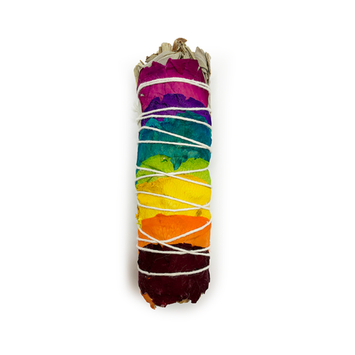 [209251-BB] Seven Chakras Sage Bundle with Rose Petals 4in