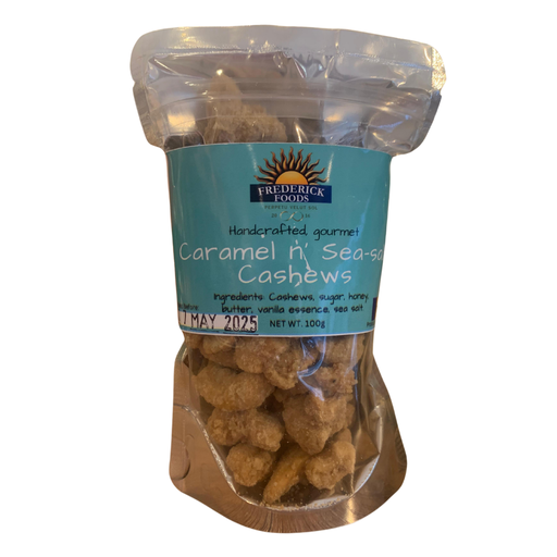 [209273-BB] Frederick Foods Caramel & Sea Salt Cashews 100g