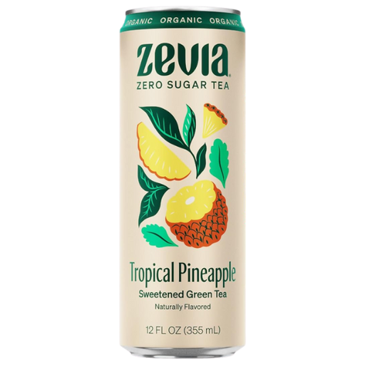 [209277-BB] Zevia Organic Sweetened Green Tea Tropical Pineapple 12oz
