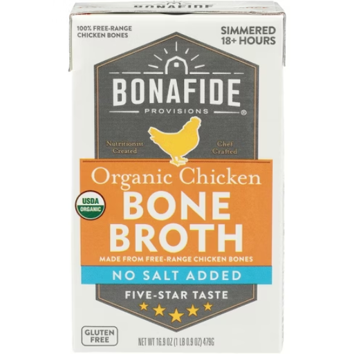 [209280-BB] Bonafide Provisions Organic No Added Salt Chicken Broth 16.9oz