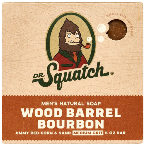 [209369-BB] Dr Squatch Bar Soap Wood Barrel Bourbon