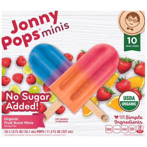 [209421-BB] Jonny Pops Organic Mini Ice Pop Fruit Burst 11.25oz