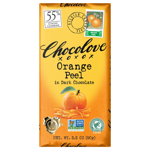[209425-BB] Chocolove Dark Chocolate Orange Peel Bar 3.2oz