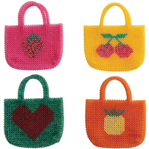 [209462-BB] Handmade Acrylic Beaded Handbag Assorted