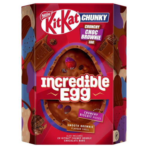 [209468-BB] KitKat Chunky Crunchy Choc Brownie Incredible Egg 384g