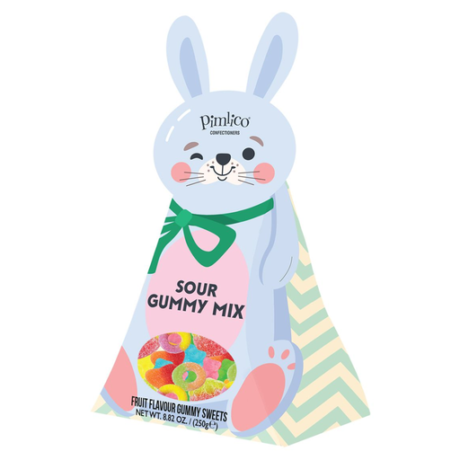 [209472-BB] Pimlico Bunny Box Of Fizzy Gummy Bunnies 250g