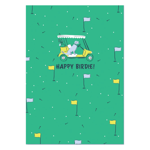 [209484-BB] Greeting Card Golf Cart Dog