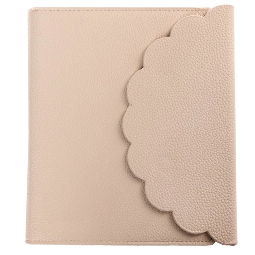 [209499-BB] Vegan Leather Wrap Journal Taupe 6 x 8in