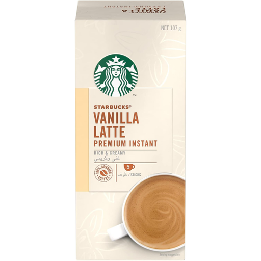 [209514-BB] Starbucks Vanilla Latte Instant Coffee Sachets 5x21.5g 