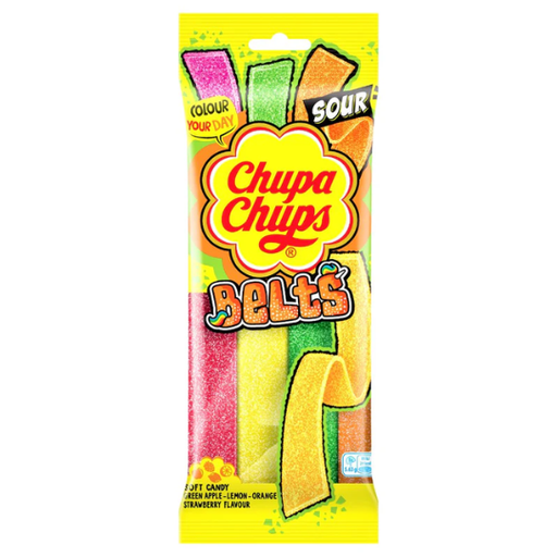 [209516-BB] Chupa Chups Sour Candy Belts Assorted 90g