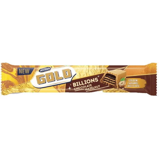 [209518-BB] McVitie's Gold Chocolate & Hazelnut Billions Wafer 39g