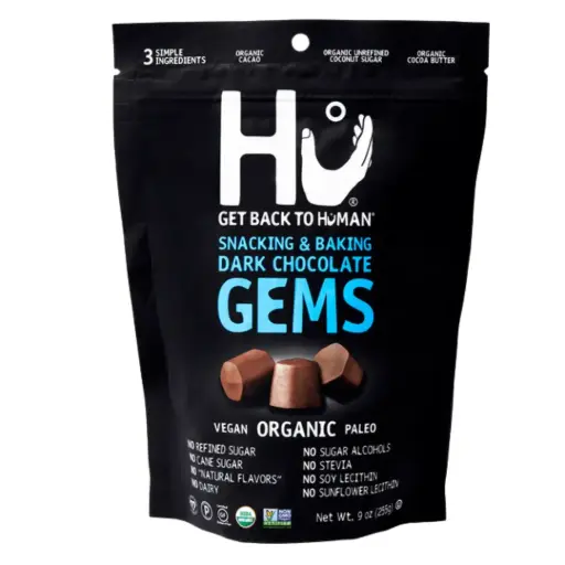 [209538-BB] Hu Organic Dark Chocolate Snacking & Baking Gems 9oz