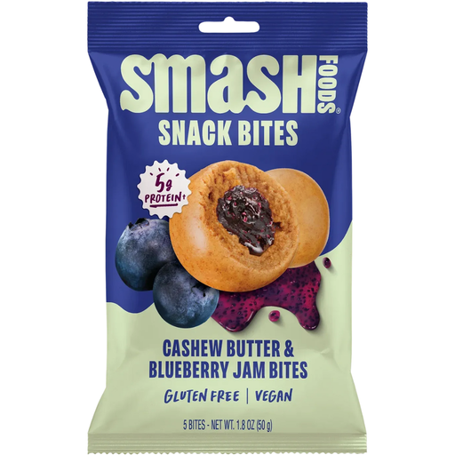 [209551-BB] Chia Smash Snack Bites Cashew Butter & Blueberry Jam 1.8oz