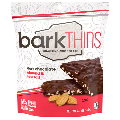 [209606-BB] Bark Thins Dark Chocolate Almond With Sea Salt 4.7oz