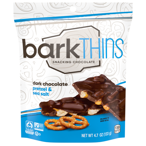 [209607-BB] Bark Thins Dark Chocolate Pretzel With Sea Salt 4.7oz