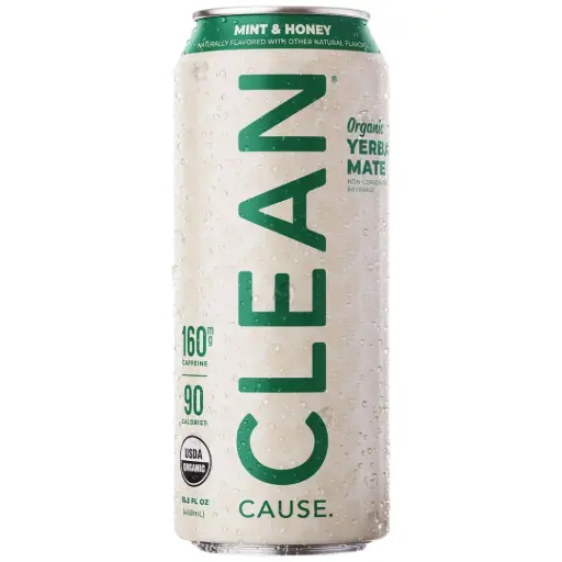 [209628-BB] Clean Cause Organic Yerba Mate Mint Honey 15.5oz