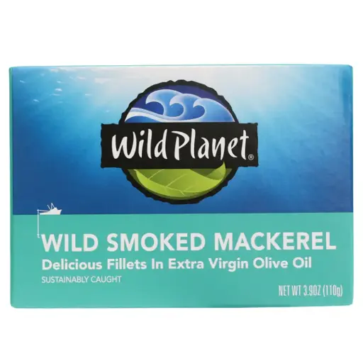 [209680-BB] Wild Planet Smoked Mackerel in Extra Virgin Olive Oil 3.9oz