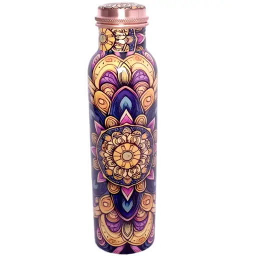 [209731-BB] Mandala Radiance Copper Water Bottle 32oz