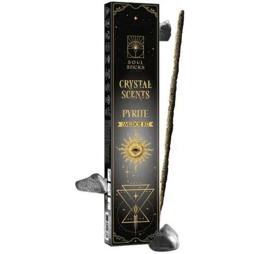 [209732-BB] Pyrite Crystal Scents Smudge Kit 20g