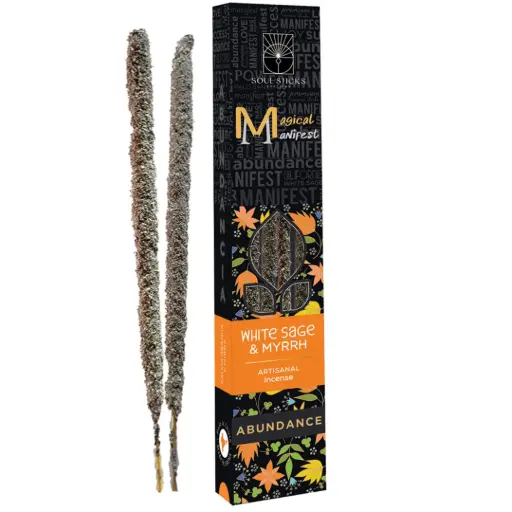 [209733-BB] Magical Manifest Abundance: White Sage & Myrrh Incense Sticks 6CT