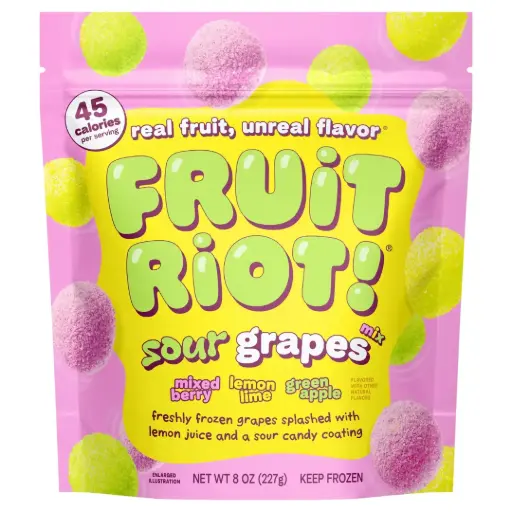 [209779-BB] Fruit Riot Sour Fruit Candy Mixed Grapes 8oz
