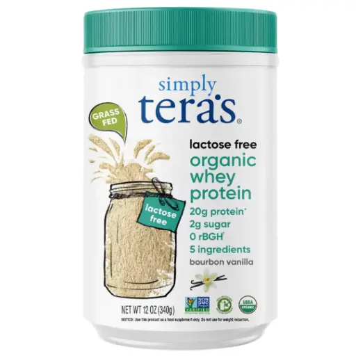 [209864-BB] Simply Tera's Lactose Free Organic Whey Protein Powder Bourbon Vanilla 12oz