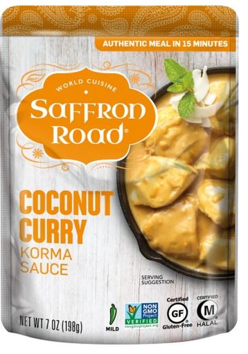 [200321-BB] Saffron Road Korma Coconut Curry Simmer Sauce 7oz
