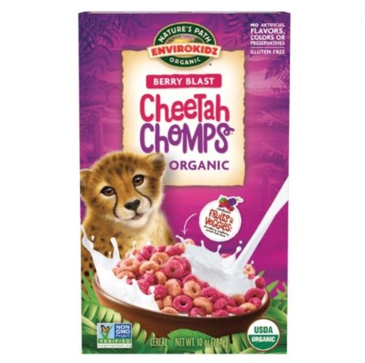 [200353-BB] Nature's Path Envirokidz Organic Cheetah Chomps Berry Blast Cereal 10oz