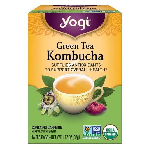 [200418-BB] Yogi Tea Organic Green Tea with Kombucha 16-Bags