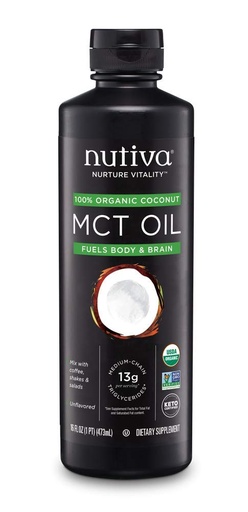 [200608-BB] Nutiva Organic MCT Oil Unflavored 16oz