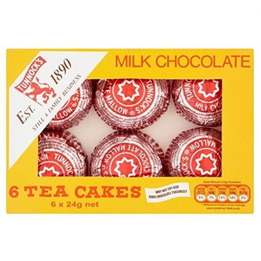 [200672-BB] Tunnock's Milk Chocolate Tea Cakes Pack of 6