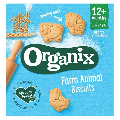 [200682-BB] Organix Farm Animal Biscuits 12+ Months 100g